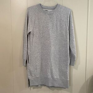 Aerie Longline Sweatshirt Dress Women’s Small Gray Cozy Pullover Tunic Crewneck
